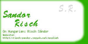 sandor risch business card